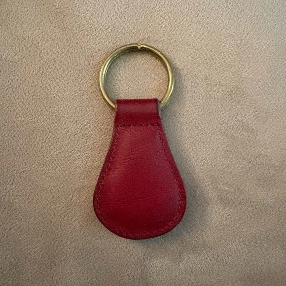 Coach 7210 Red Leather Keychain - Picture 2 of 3